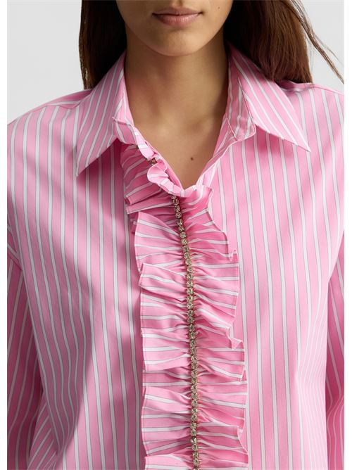 Camicia con rouches a righe Liu Jo | CA5020T2953.C3605